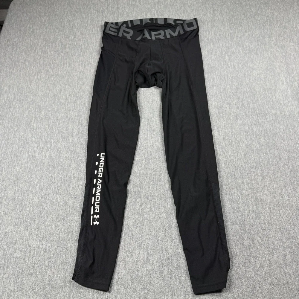 Under Armour Compression Tights Mens L Black HeatGear Base Layer Athletic Runnin